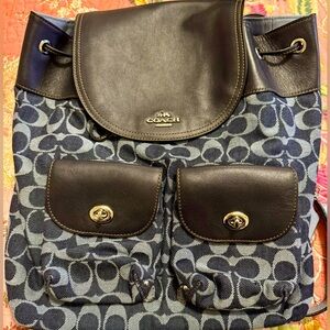 Denim Coach purse